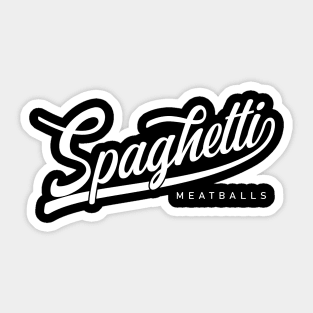 Funny Spaghetti and meatballs, pasta, italian food baseball Sticker